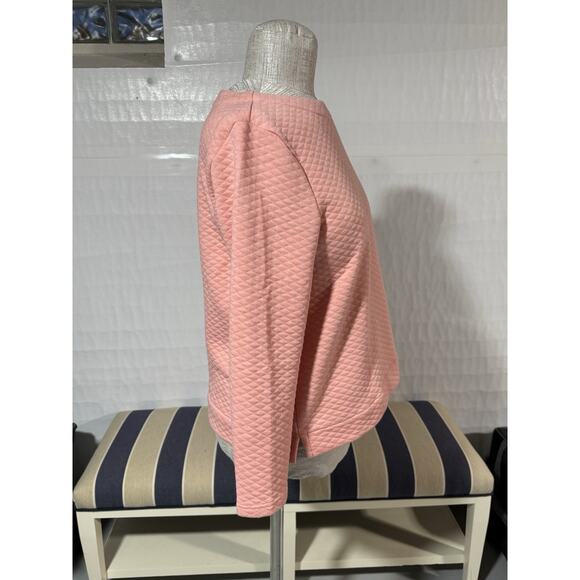 Croft & Barrow Pink Quilted Sweatshirt - Size L Cute & Soft - Picture 4 of 7